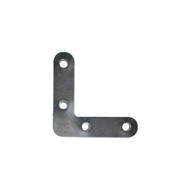 Window bracket with round end, 40x40x10 mm, galvanized steel