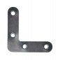 Window bracket with round end, 40x40x10 mm, galvanized steel