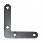 Window bracket with round end, 50x50x10 mm, galvanized steel