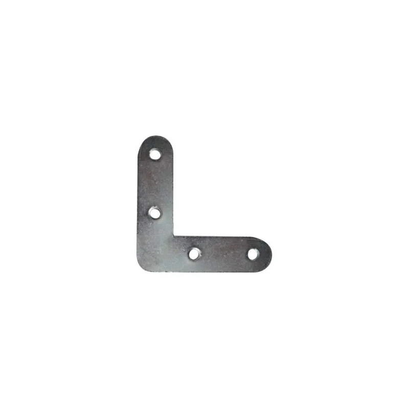 Window bracket with round end, 60x60x16 mm, galvanized steel