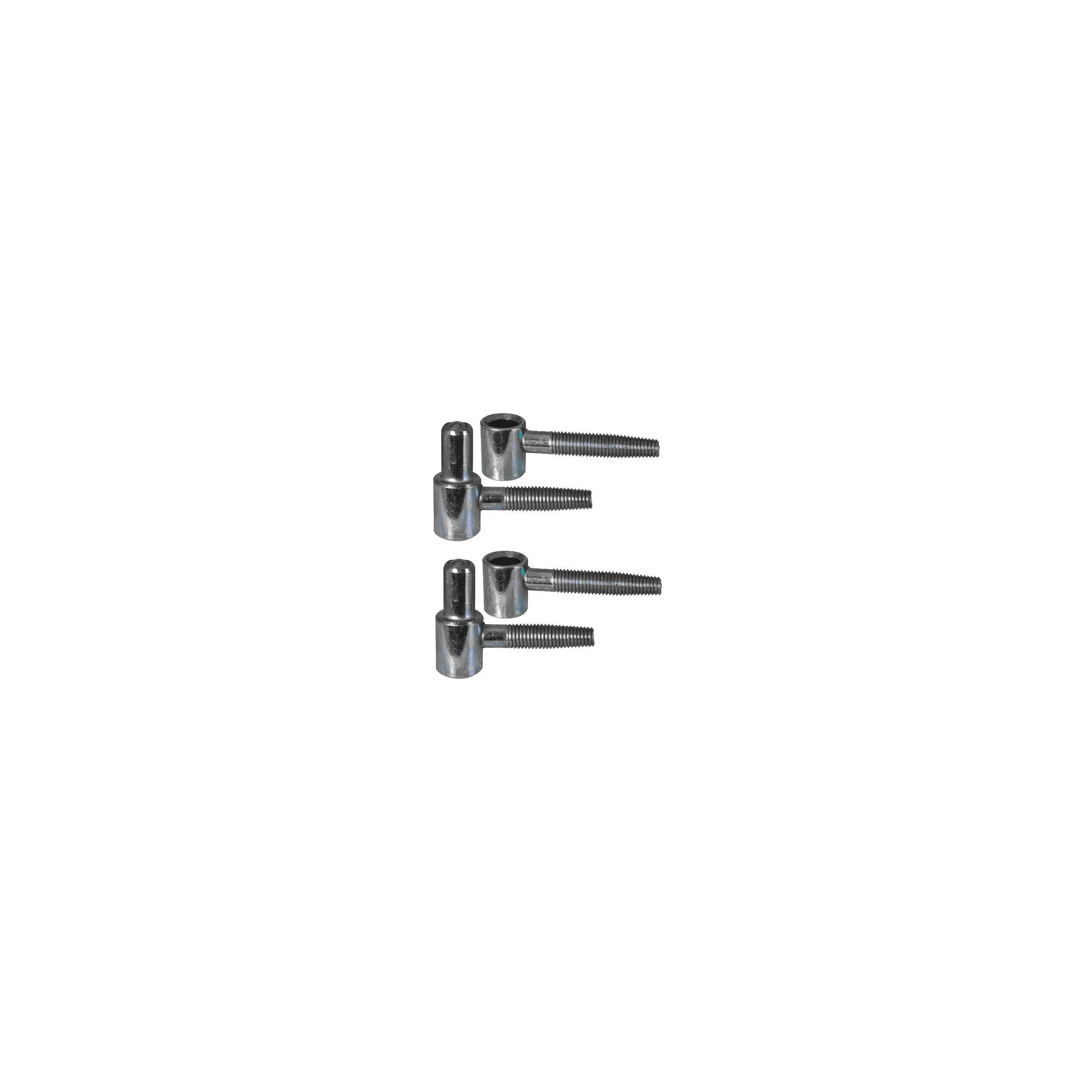 Stecker zum Anschrauben, männlich und weiblich, Bohrdurchmesser 6mm H38xD13mm - 2 Stück.