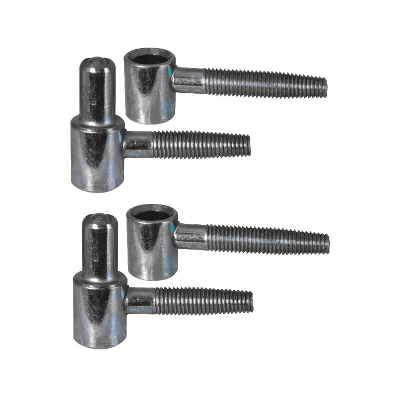 Screw-in plug male and female, drilling diameter 6mm H38xD13mm - 2 pieces.