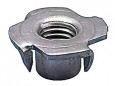 Knockout nut with raw steel points D19xP9mm, drilling diameter 7.5mm, 4 pieces.