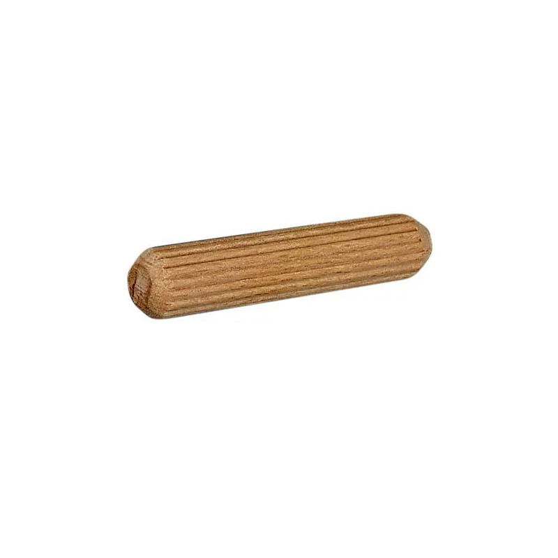 Beech wood grooved trunnion, D8xL40mm, 25 pieces.