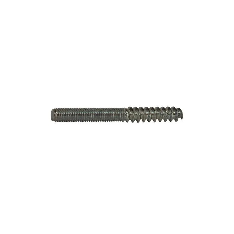 Double threaded screw, wood/metal thread, M6 L60mm, galvanized steel, 10 pieces.