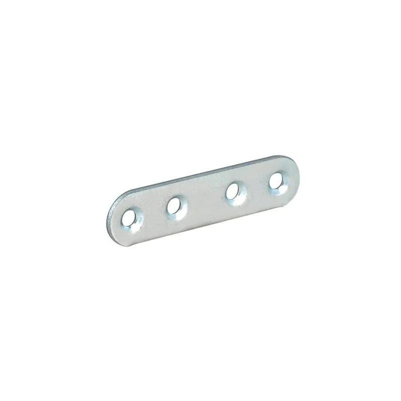 Conector de punta redonda, acero galvanizado, L60xH15xEP2 mm