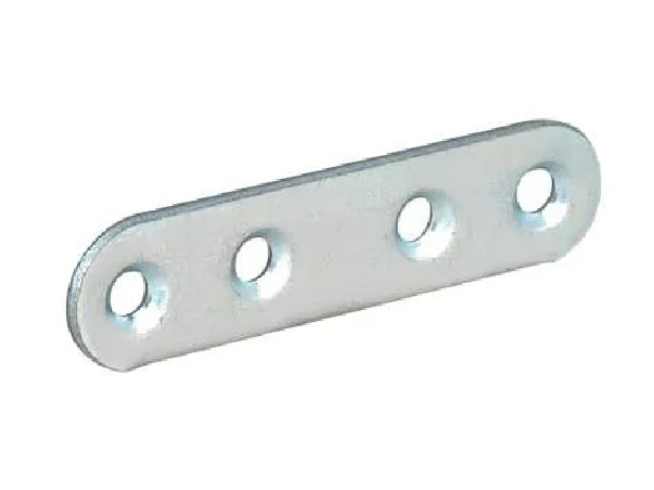 Conector de punta redonda, acero galvanizado, L60xH15xEP2 mm