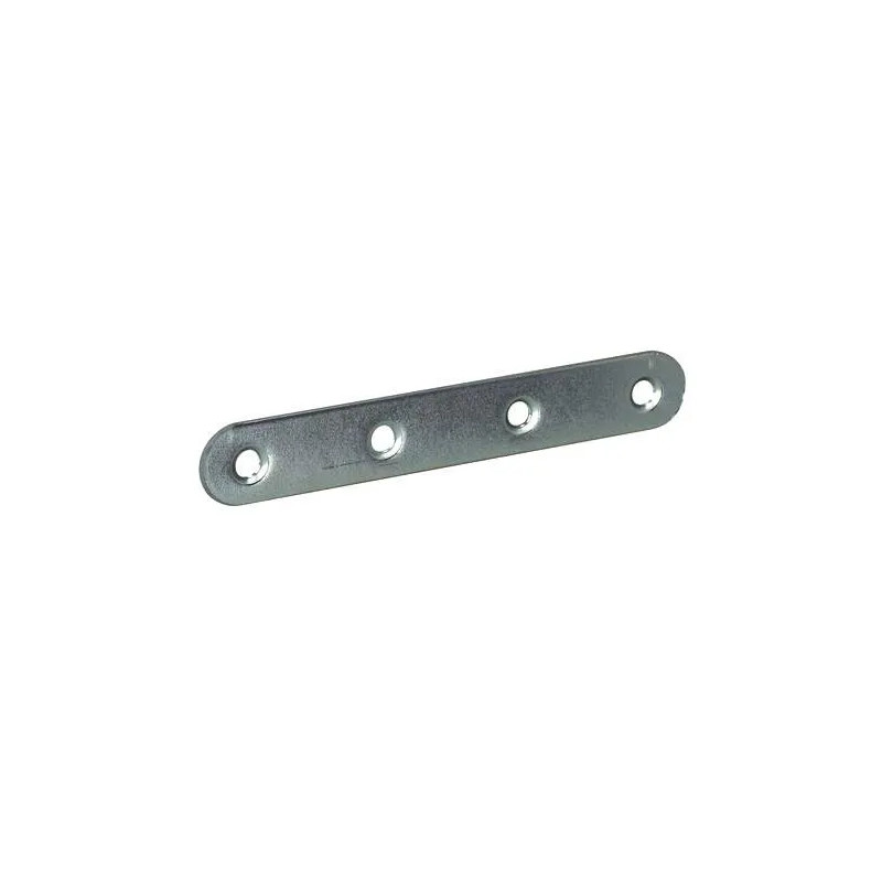 Conector de punta redonda, acero galvanizado, L80xH15xEP2 mm