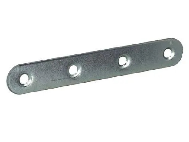 Conector de punta redonda, acero galvanizado, L80xH15xEP2 mm