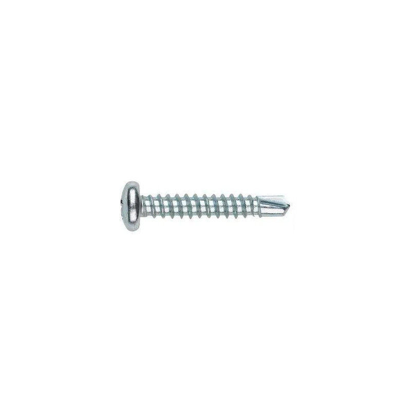 Self-drilling screw with domed head, zinc plated steel 4.2x38mm, 20 pieces.