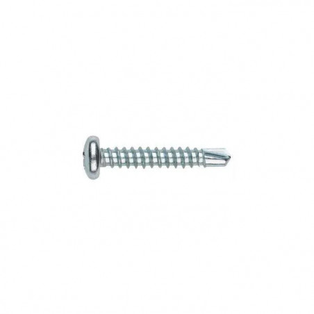 Self-drilling screw with domed head, zinc plated steel 4.2x38mm, 20 pieces.