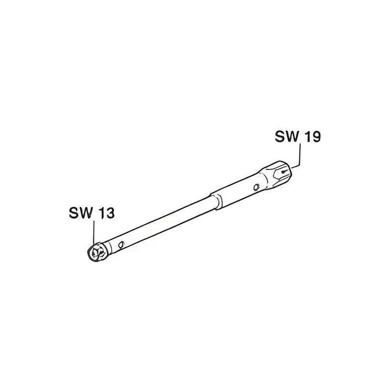 Chiave per tubi 13/19mm, lunghezza 40cm.