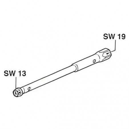 Chiave per tubi 13/19mm, lunghezza 40cm.