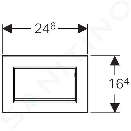 SIGMA30 two-touch plate, glossy and matt chrome