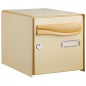 Boite aux lettres cylindre PTT Lys 1 face, beige