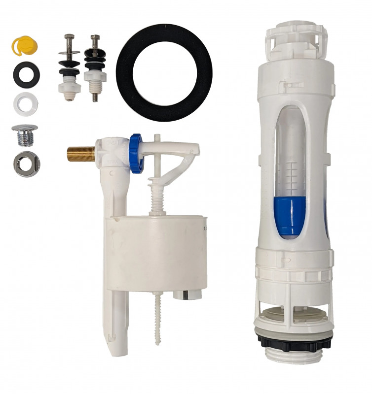 Nexo compact mechanism, 3 to 6 liters, with lateral float valve