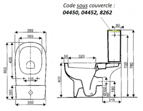 Abattant pour wc SELLES Giro, blanc