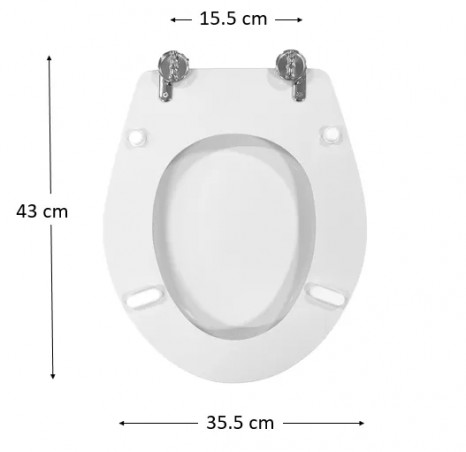 Asiento de inodoro SELLES GEBERIT Sully y Bastia, blanco