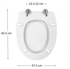 Abattant pour wc SELLES Atlantis, blanc