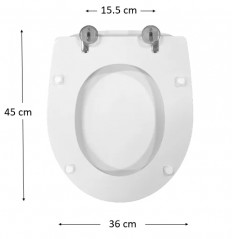 Abattant pour wc SELLES Chamonix, blanc