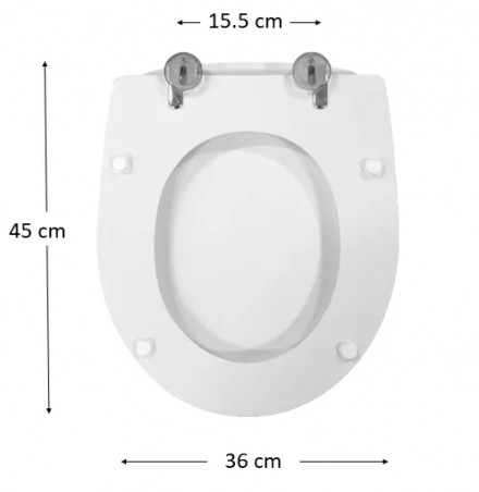 SELLES Asiento de inodoro Chamonix, blanco