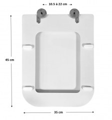 Abattant pour wc SELLES Carat, blanc