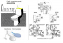 Asiento de inodoro SELLES Cheverny, blanco