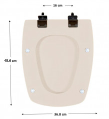 Asiento de inodoro SELLES Cheverny, opalina