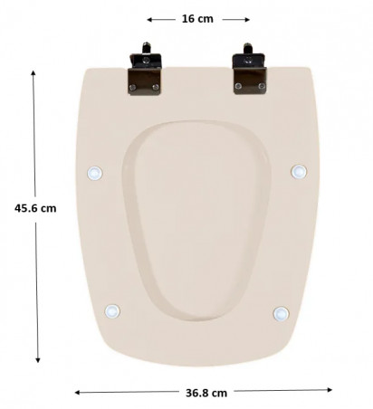 Abattant pour wc SELLES Cheverny, opaline pergamone