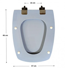 Asiento de inodoro SELLES Cheverny, azul nomeolvides