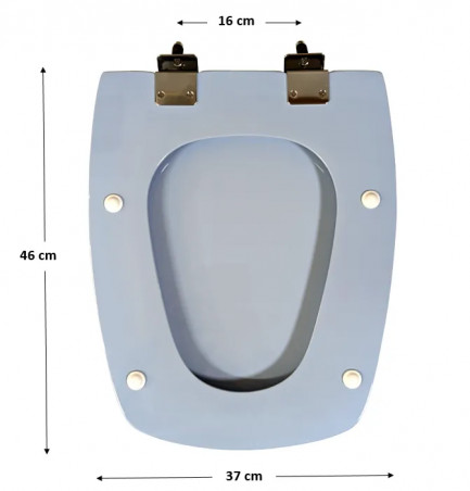 Sedile della toilette SELLES Cheverny, blu nontiscordardime