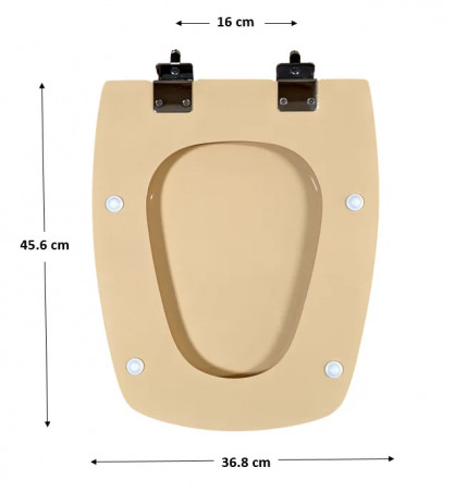 Asiento de inodoro SELLES Cheverny, mandarina