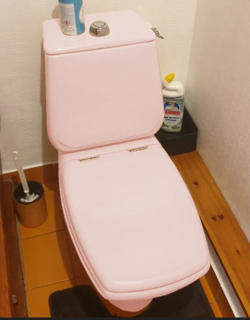 Asiento de inodoro SELLES Cheverny, reflejo rosa