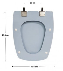 Toilet seat SELLES Cheverny, blue myosotis jaspé