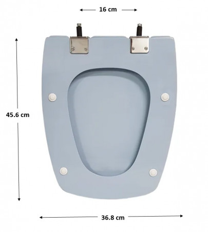 Abattant pour wc SELLES Cheverny, bleu myosotis jaspé