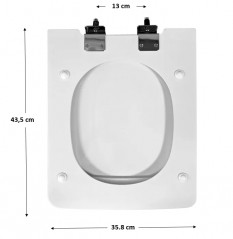 Abattant pour wc SELLES Shanga, blanc