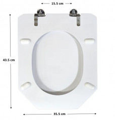 Abattant pour wc SELLES Equipage 2 (entraxe 155 mm), blanc