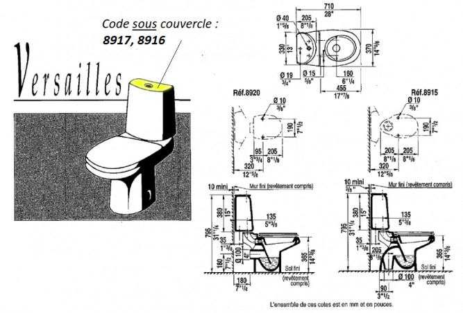 Abattant pour wc SELLES Versailles, blanc