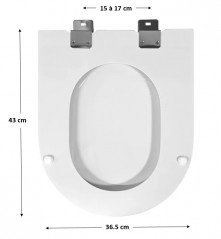 Asiento de inodoro ALLIA Courrège, blanco