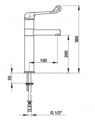 Presto single lever faucet with fixed spout