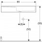 Lavello 85x50, sgocciolatoio a sinistra