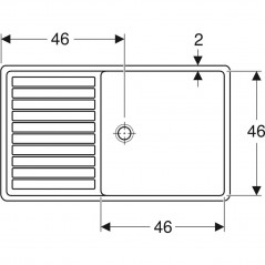 Sink 85x50, drainer on the left