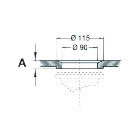 Single sink drain diameter 90mm, automatic, with handle