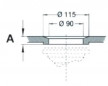 Einzelner Spülbeckenablauf Durchmesser 90mm, automatisch, mit Griff