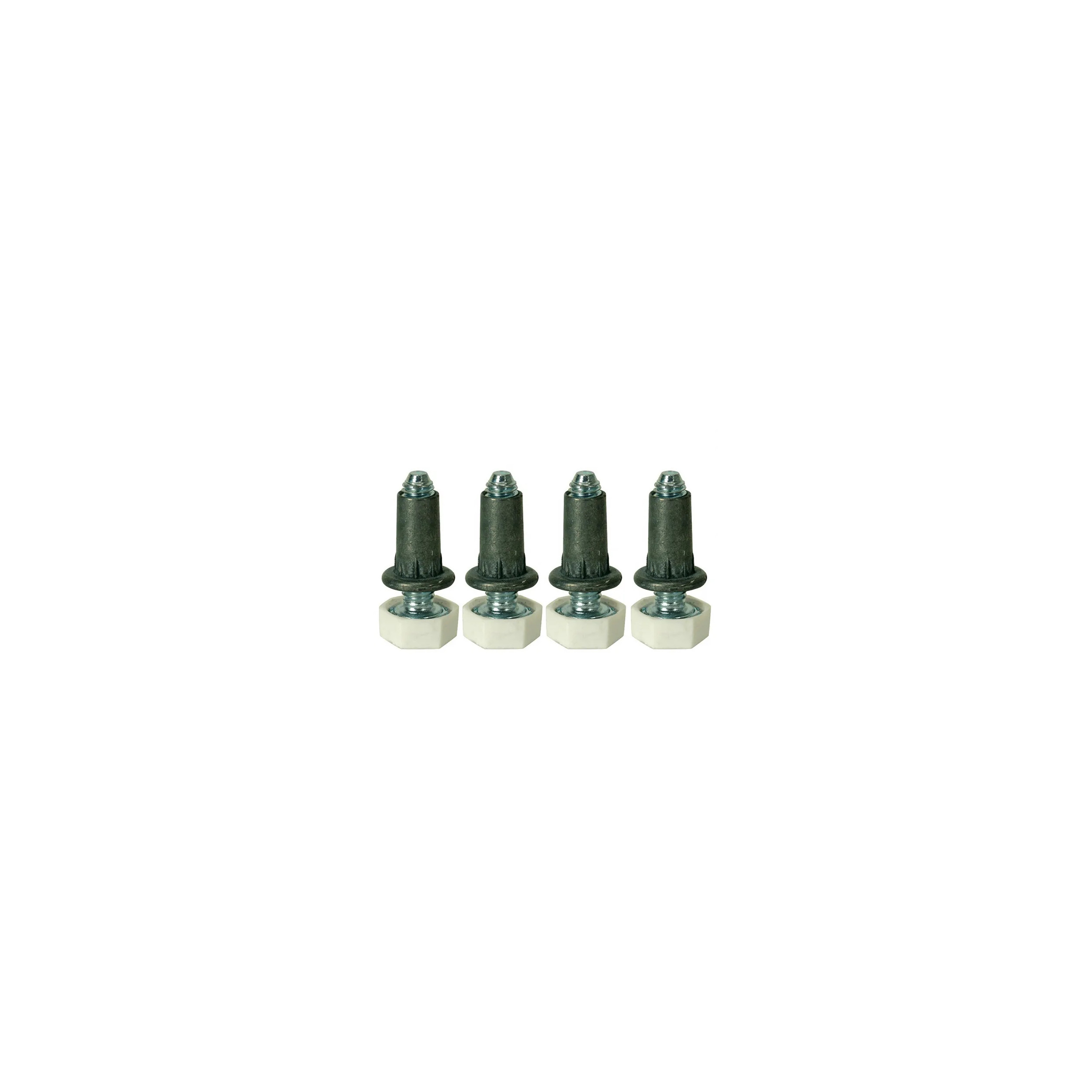 Lot de 4 vérins encastrables diamètre 15 mm réglable de 9 à 25 mm 