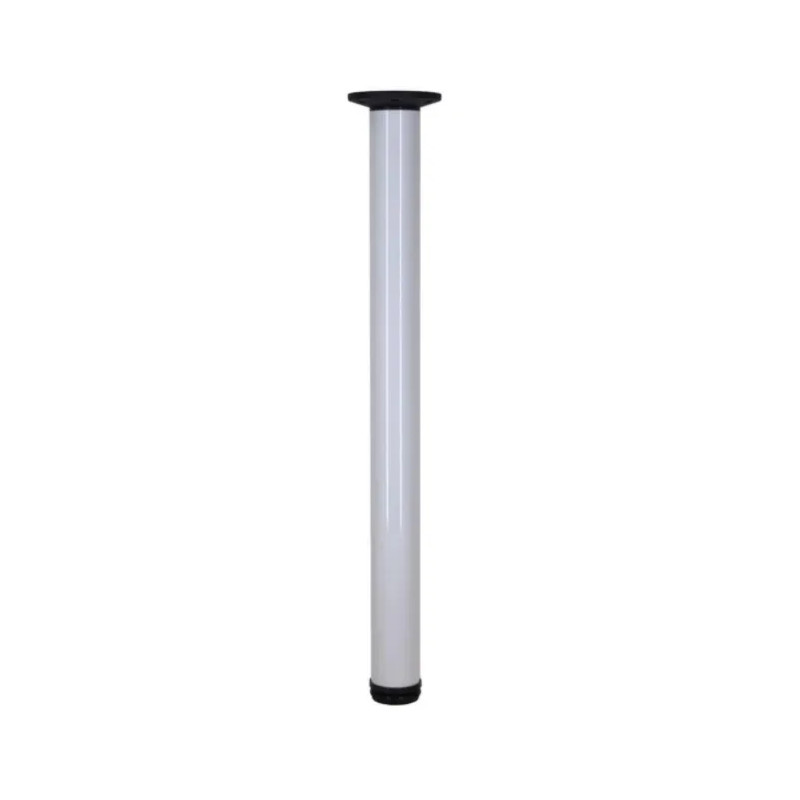 Table, bar and worktop stand ZOOM round white adjustable, D. 60 x 730 to 1100 mm