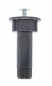 Pied pour caisson de cuisine cylindrique, D. 28mm x H. 100 mm, platine D. 60 mm, plastique noir