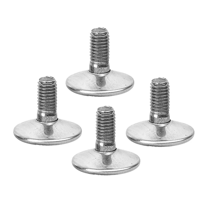 Lot de 4 vérin pour pied de caisson rond ou carré M10, de 8 à 20 mm, D. 30 mm H. 32 mm 