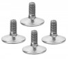 Lot de 4 vérin pour pied de caisson rond ou carré M10, de 8 à 20 mm, D. 30 mm H. 32 mm 