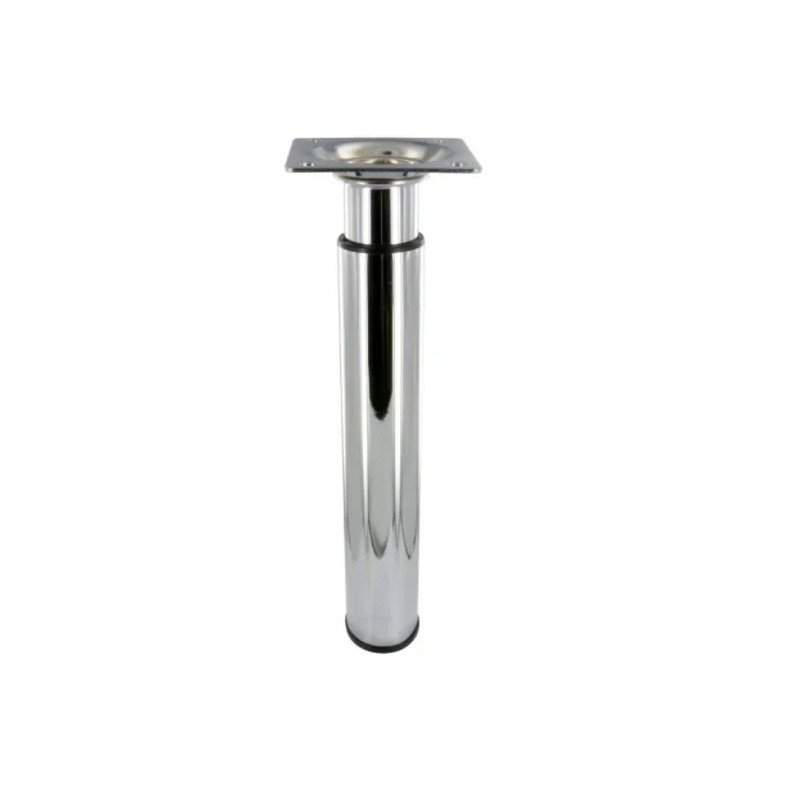 Table base, cylindrical furniture adjustable from 210 to 350 mm in chrome steel